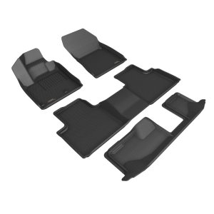 Mitsubishi Outlander Floor Mats - Front + Rear - 3D MAXpider - Kagu Series - Black - `22-`24